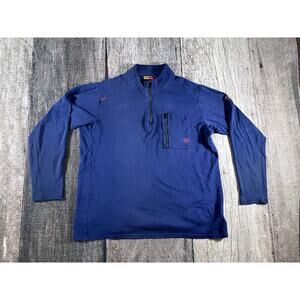 Ariat Work FR Long Sleeve Work Shirt Navy Blue 1/4 Zip HRC2 XL Resistant